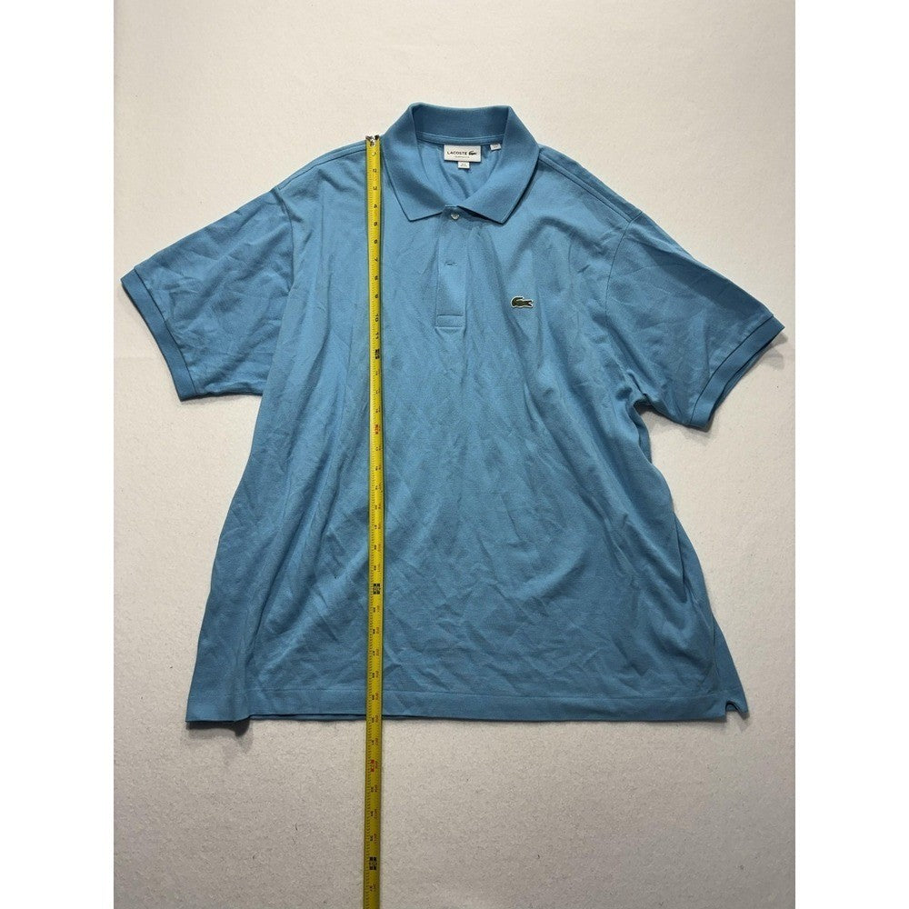Lacoste Polo Shirt Mens 3XL Blue Classic Fit Pique Cotton Short Sleeve Logo