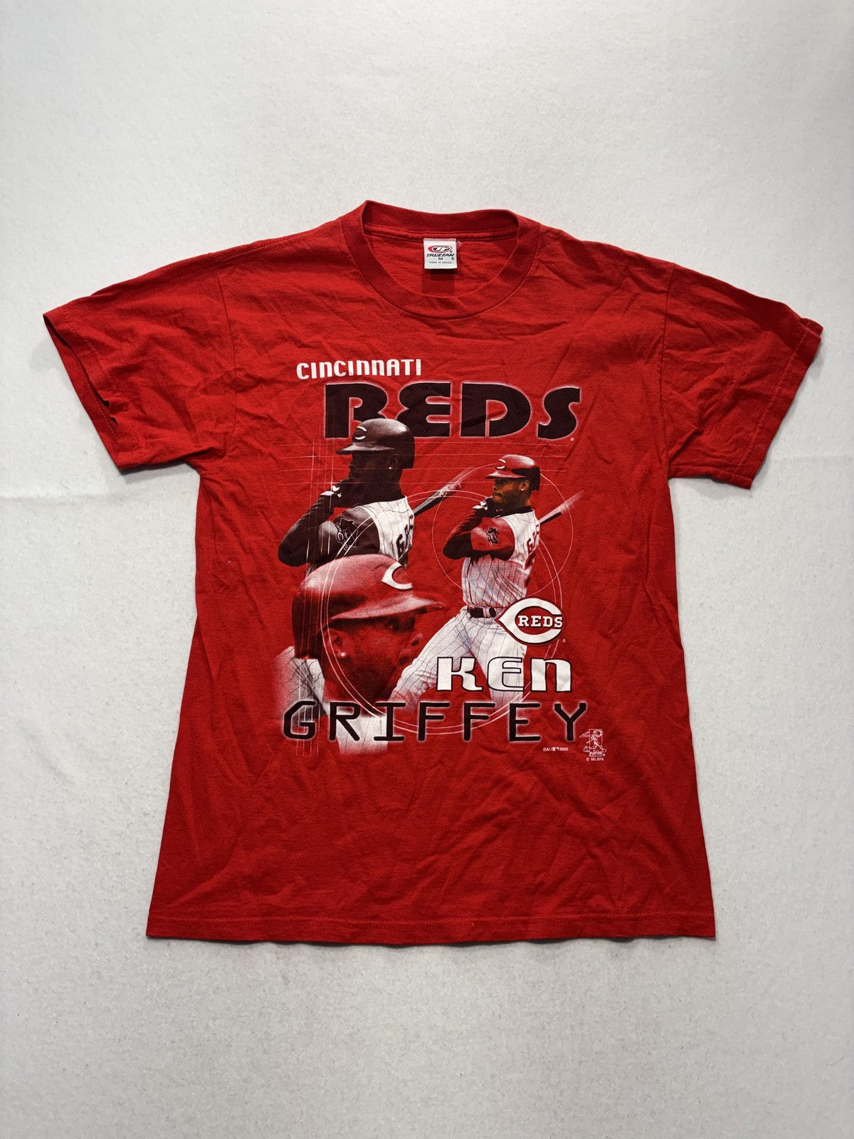 Cincinnati Reds Shirt Mens Medium Red MLB Baseball Ken Griffey Jr True Fan 2002