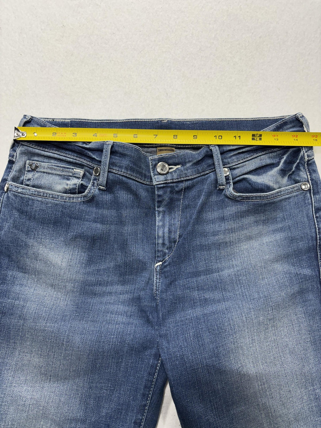 True Religion Cora Jeans Womens 28 Blue Medium Wash Mid Rise Straight 28x31