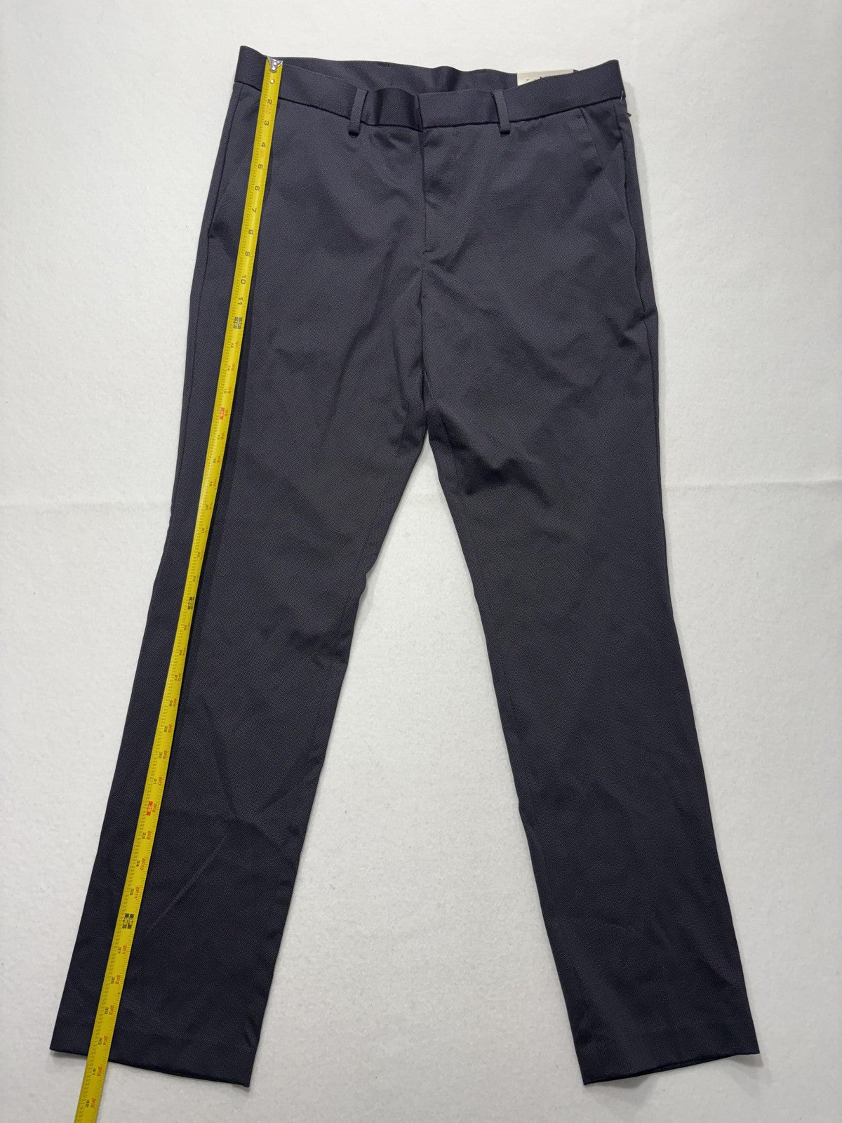 Perry Ellis Portfolio Dress Pants Mens 34x32 Gray Very Slim Travel Luxe Stretch
