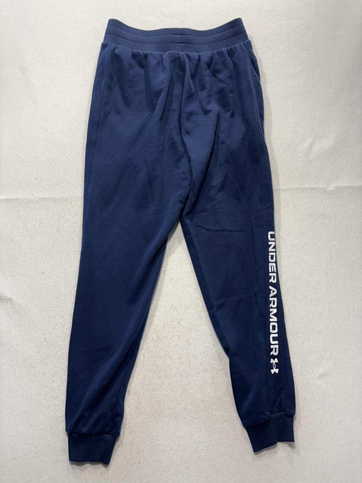 Under Armour ColdGear Sweatpants Mens Medium Blue Fleece Elastic Waist Logo