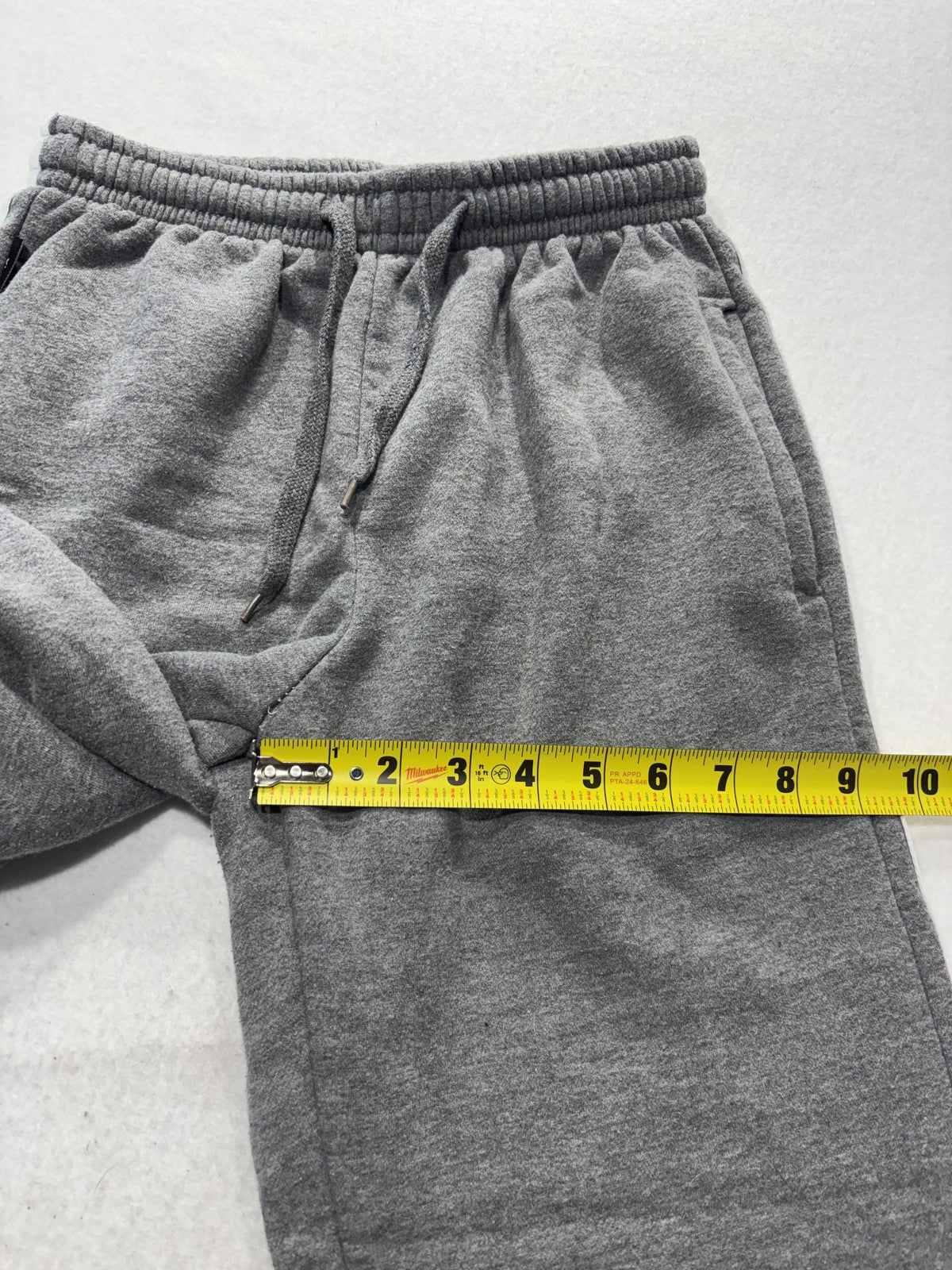 7X Sweatpants Unisex Kids 12 Gray Fleece Ankle Striped Drawstring Winter Casual