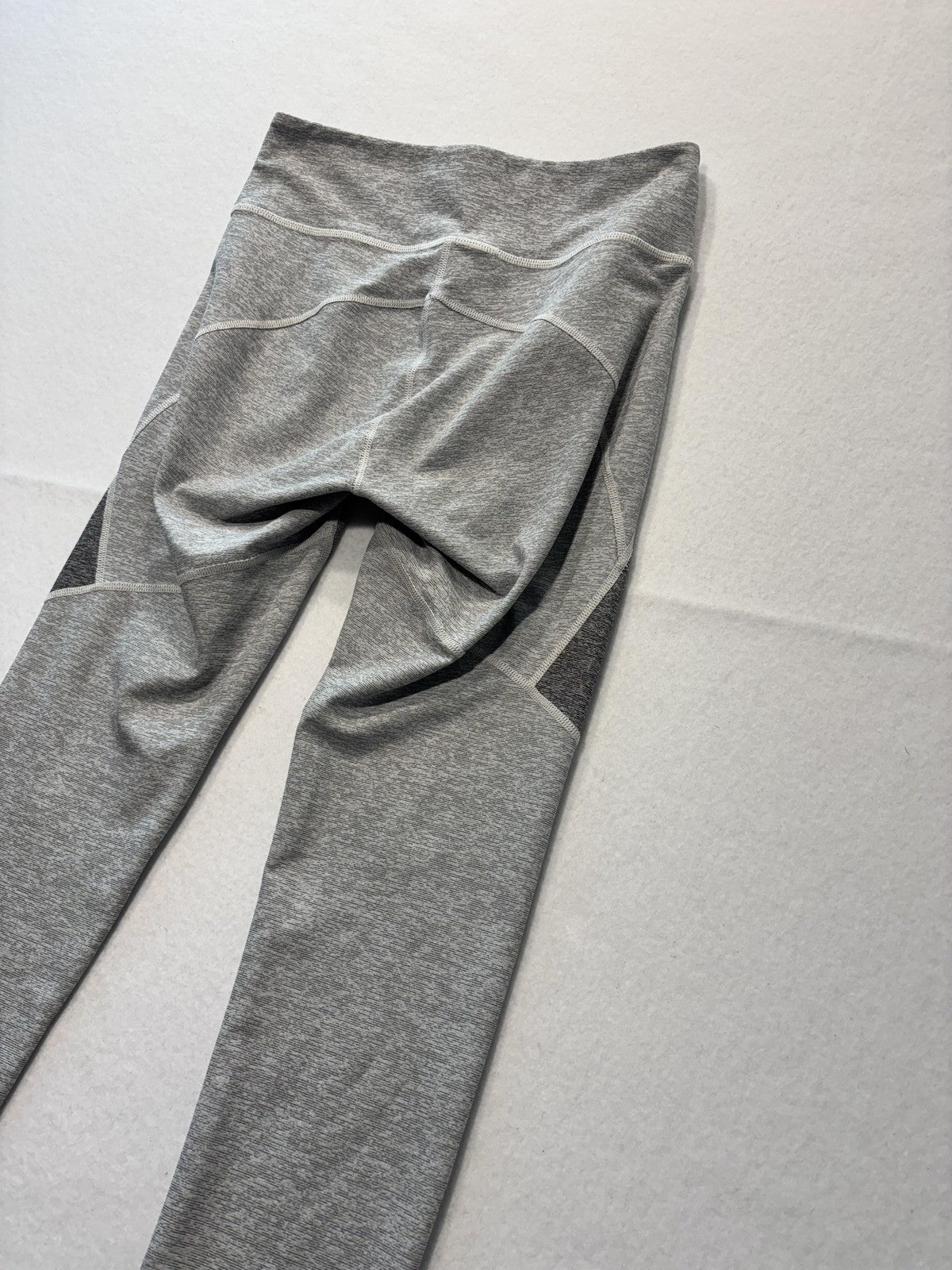 Outdoor Voices Leggings Womens Small Gray Colorblock Stretch Knit Ankle