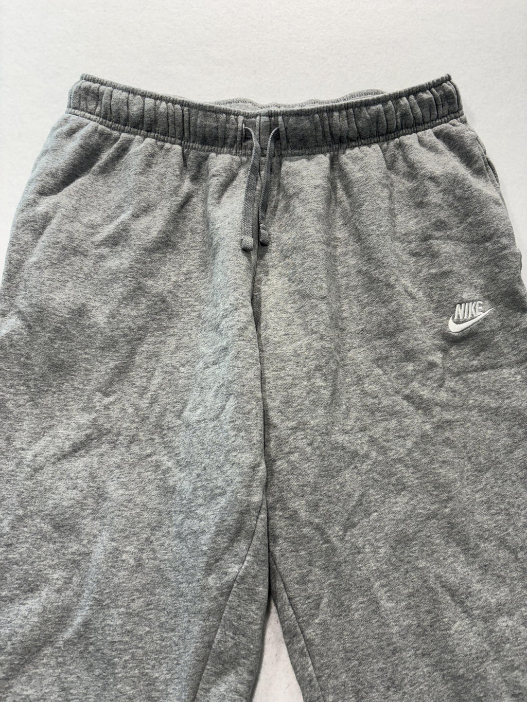 Nike Jogger Pants Mens Large Gray Fleece Elastic Waist Tapered Athletic Pockets
