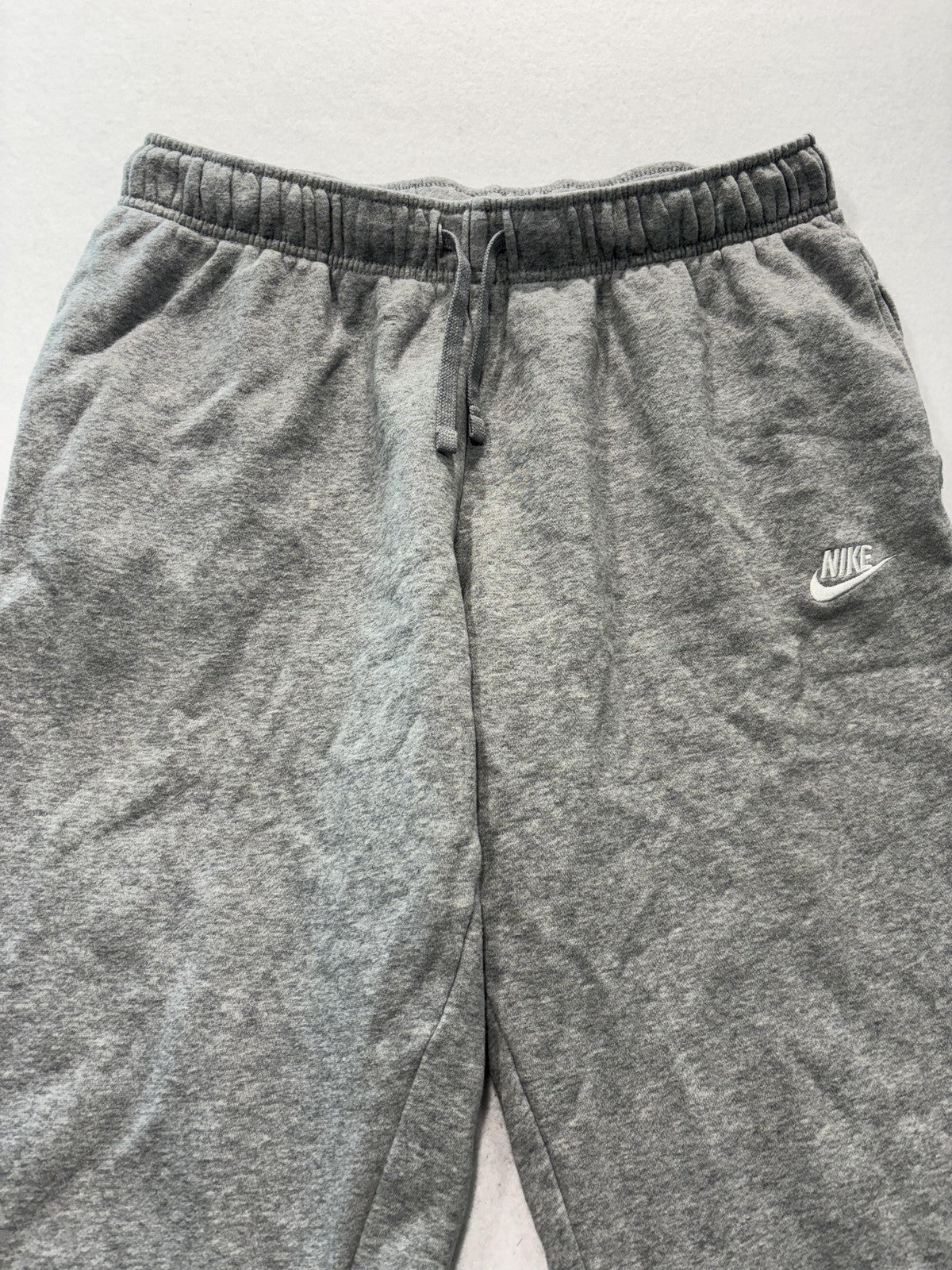 Nike Jogger Pants Mens Large Gray Fleece Elastic Waist Tapered Athletic Pockets