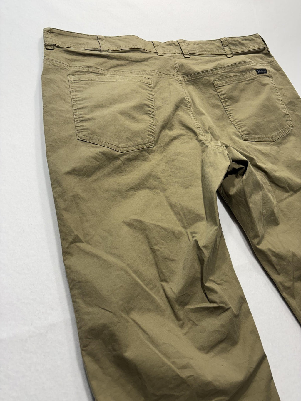 Columbia Khaki Pants Mens 40x34 Green Regular Fit Canvas Stretch Casual Outdoor
