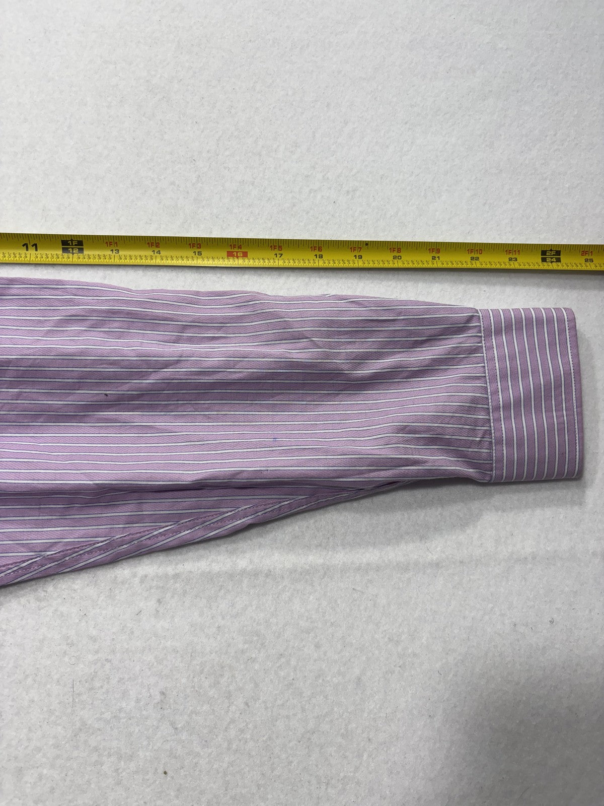 MICHAEL Michael Kors Dress Shirt Mens Large Purple Striped Long Sleeve Slim Fit