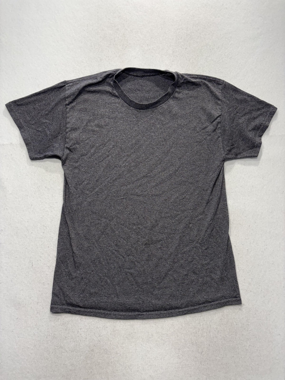 Shirt Mens Medium Gray Crew Neck Short Sleeve Tee Basic Casual Lightweight