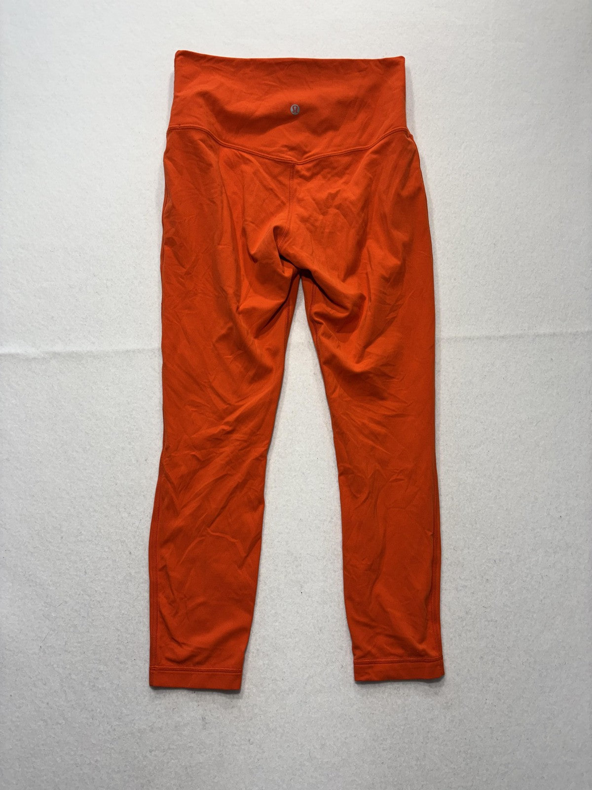 Lululemon Leggings Womens 8 Orange High Rise 25" Inseam Ankle Stretch Yoga