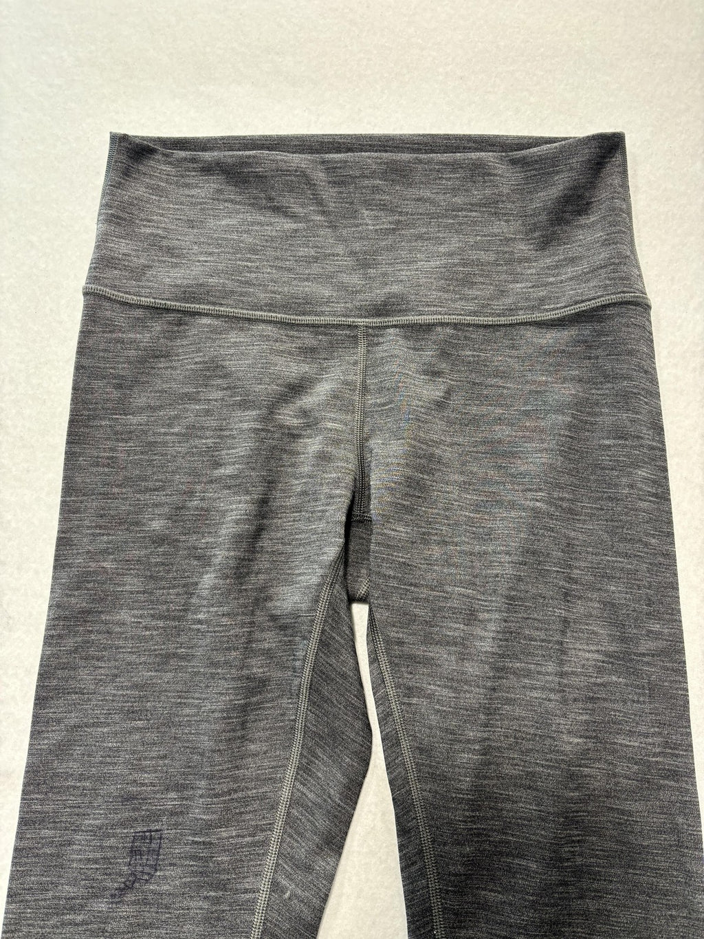 Lululemon Leggings Womens 8 Gray High Rise 27" Inseam Ankle Yoga Stretch Knit