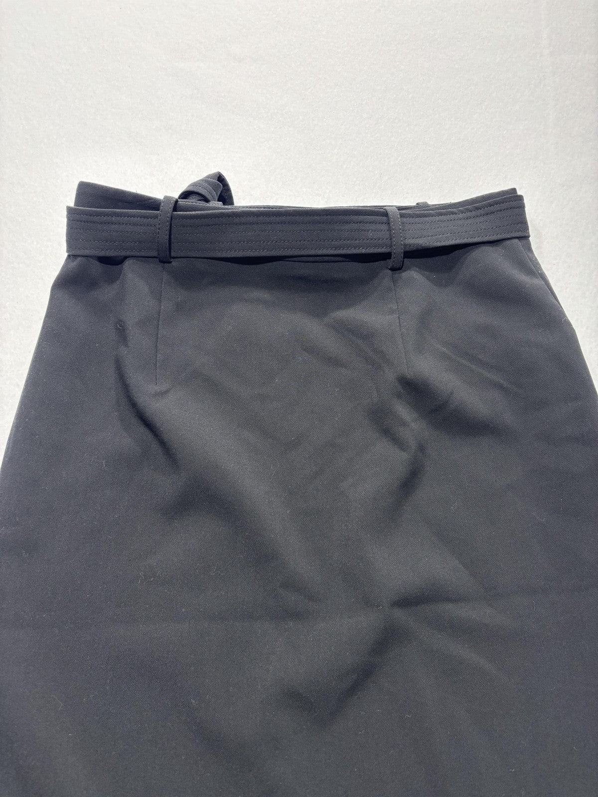 Banana Republic Skirt Womens 6 Black Belted Stretch Knee Length Pencil Work