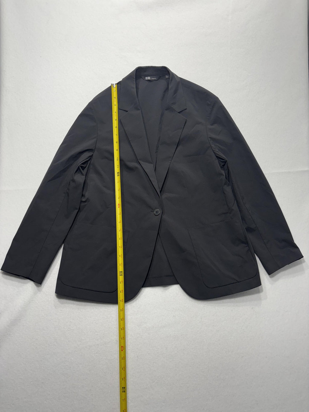 UNIQLO X Theory Blazer Mens XL Black Notch Lapel Lightweight Casual Jacket