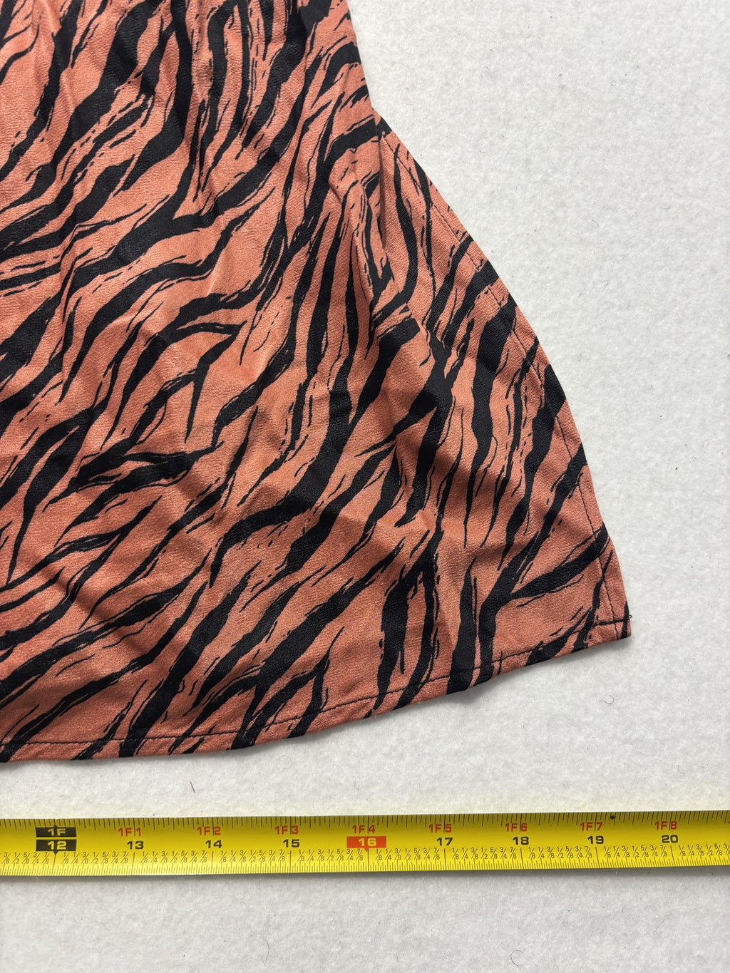 Anthropologie Slip Dress Womens XS Brown Animal Print Scoop Neck Strappy Midi