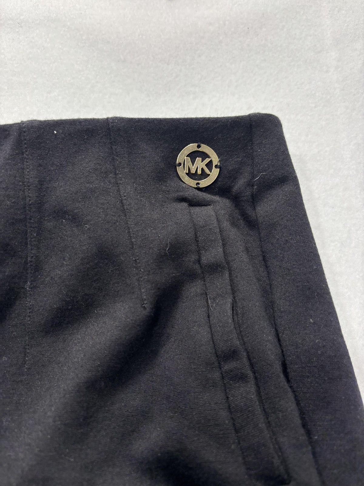Michael Kors Dress Pants Womens Large Black Ponte Straight Leg Pull On Stretch