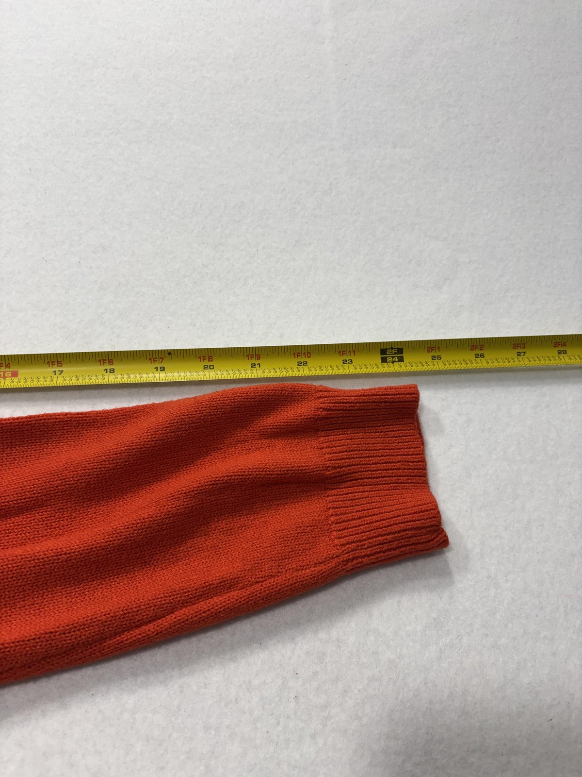 Lauren Ralph Lauren Sweater Womens Large Orange Boat Neck Faux Suede Trim Knit