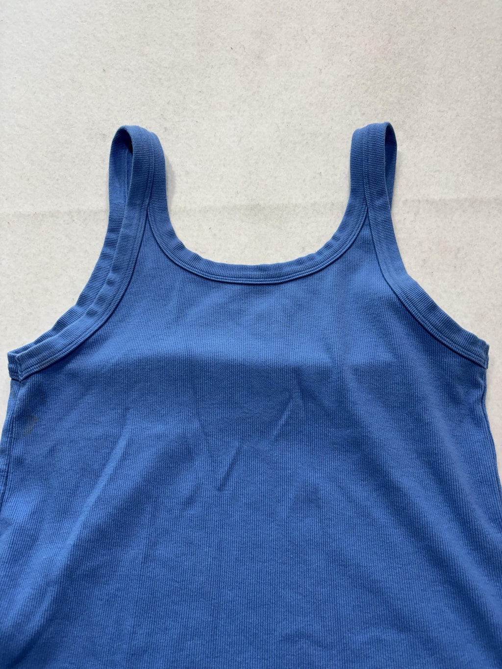 American Eagle Outfitters Tank Womens Large Blue Scoop Neck Ribbed Cropped Top