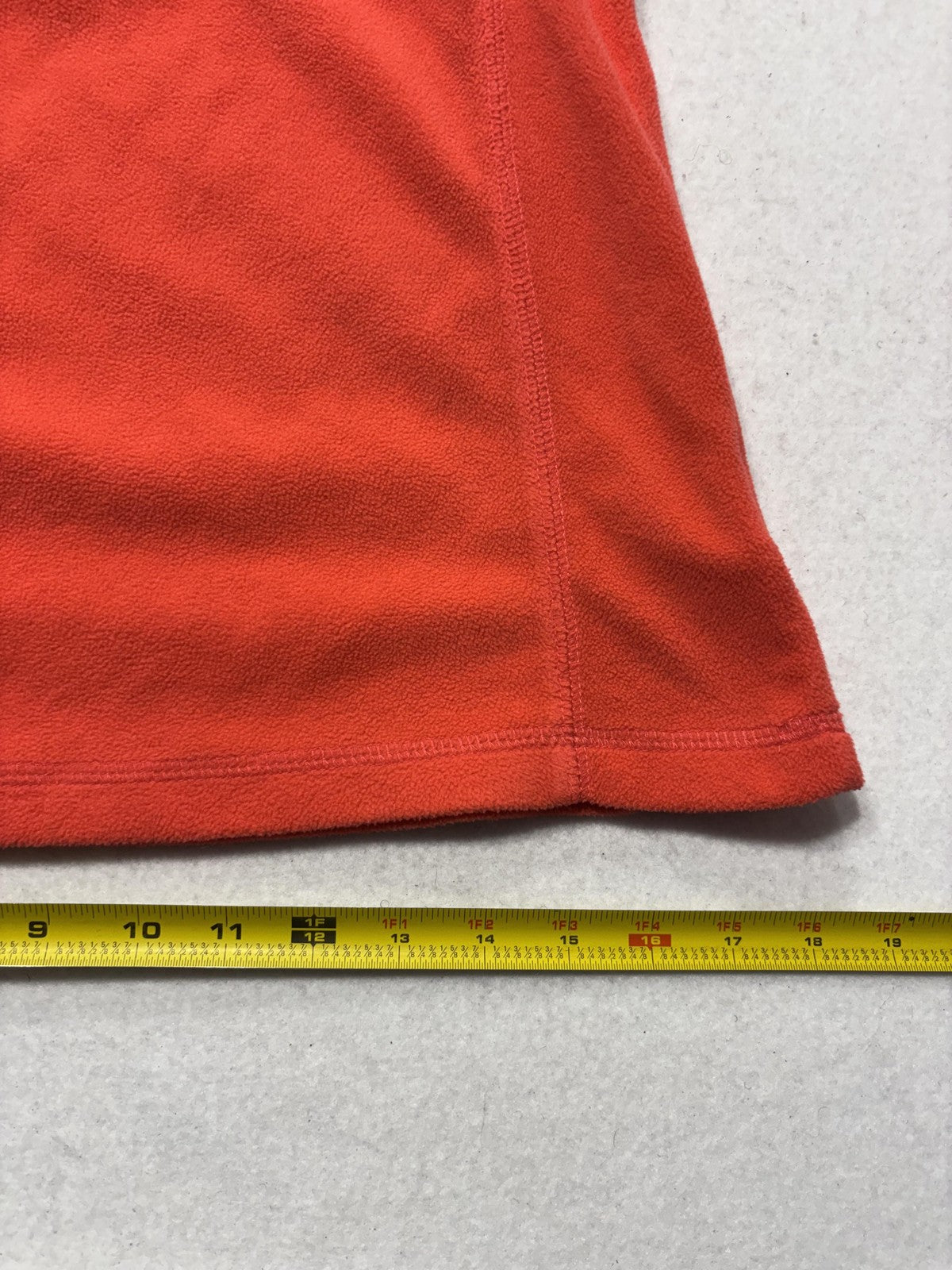 Columbia Pullover Womens Small Orange Fleece 1/4 Zip Mock Neck Long Sleeve Top