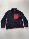 Tommy Hilfiger Jacket Mens Large Blue Sherpa Fleece Full Zip Outdoor Windbreaker