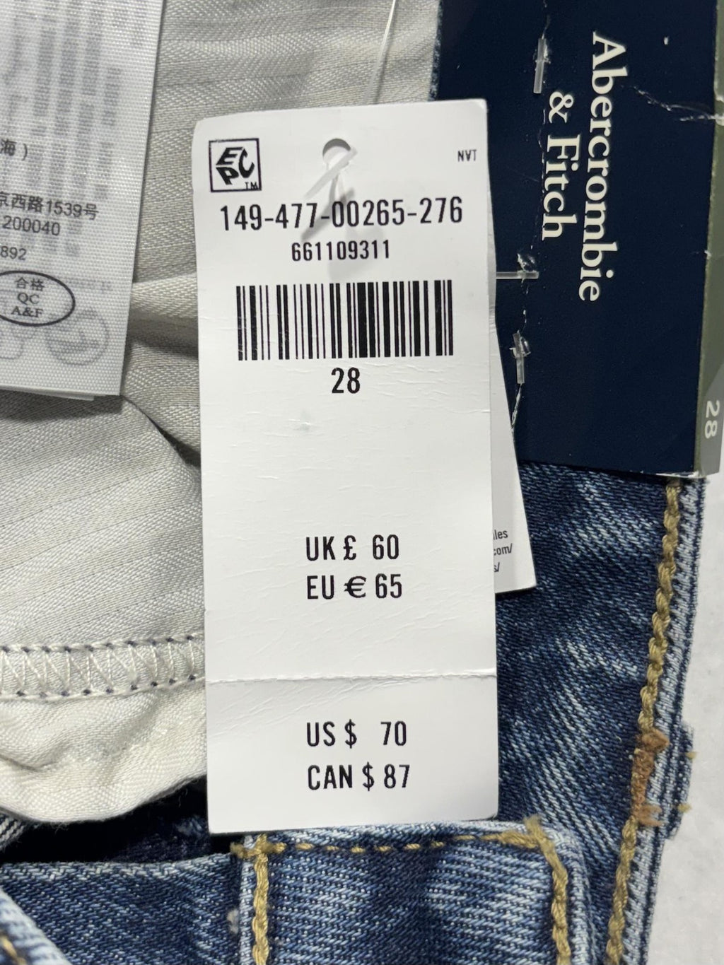 Abercrombie & Fitch Shorts Womens 28 The Dad Short High Rise Denim Curve Love
