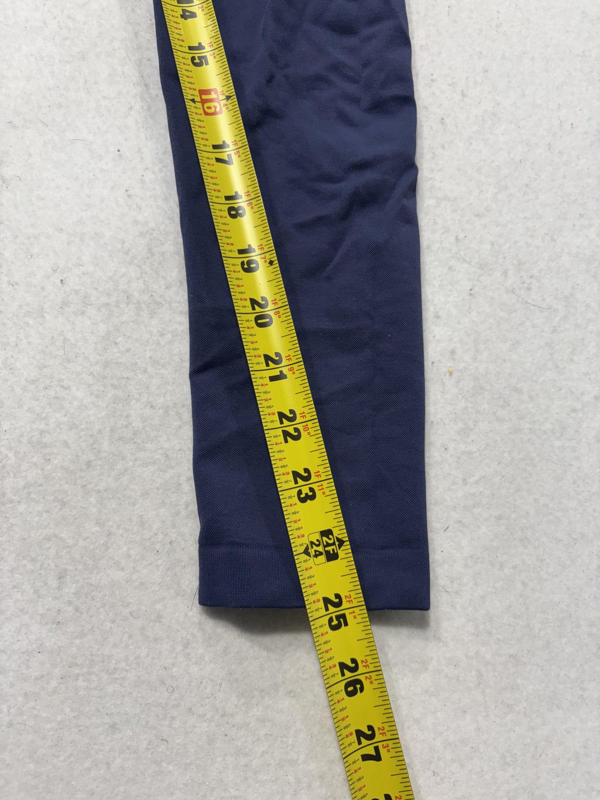 Leggings Womens Medium Blue High Rise 24.5" Inseam Ankle Stretch Yoga Athletic