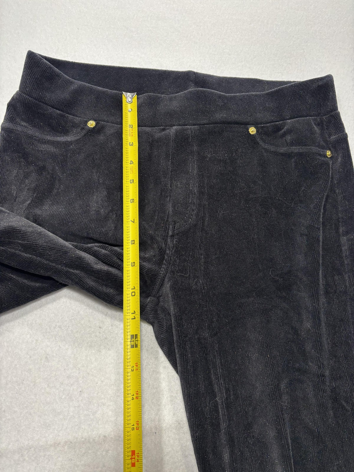 MICHAEL Michael Kors Leggings Womens Large Black Corduroy Pull On Stretch
