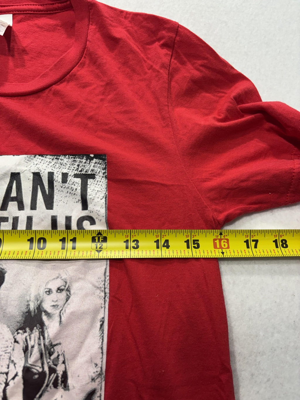 Bella + Canvas Shirt Womens S Red Crew Neck You Can't Sit With Us Graphic Tee