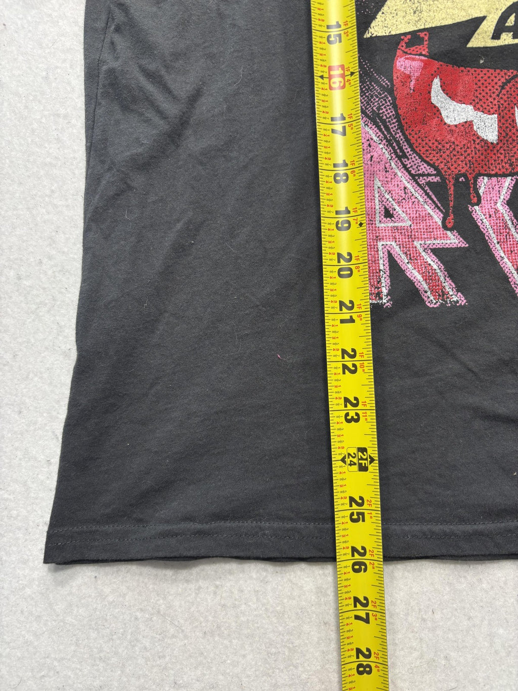Refined Canvas Womens Large Black Rock And Roll Lips Graphic Tee V-Notch Shirt