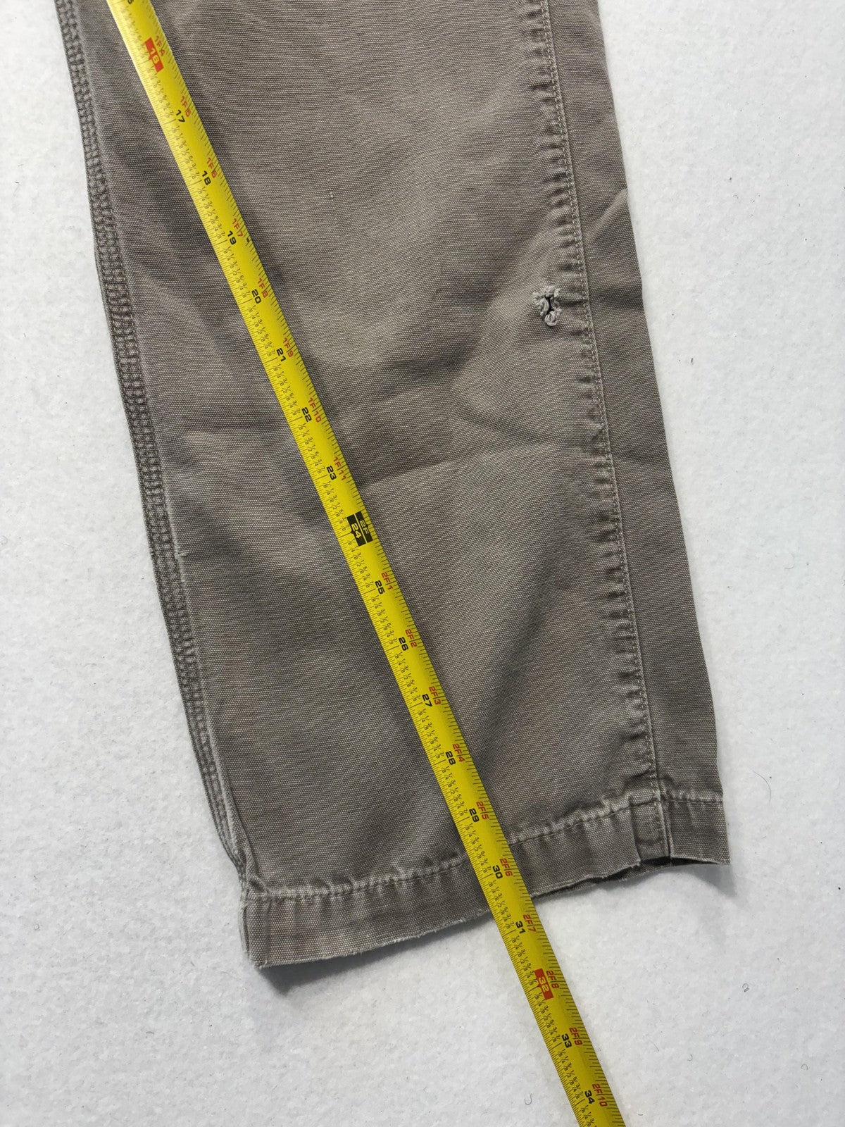 Carhartt Carpenter Pants Mens 34x32 Beige Relaxed Fit Canvas Workwear Casual
