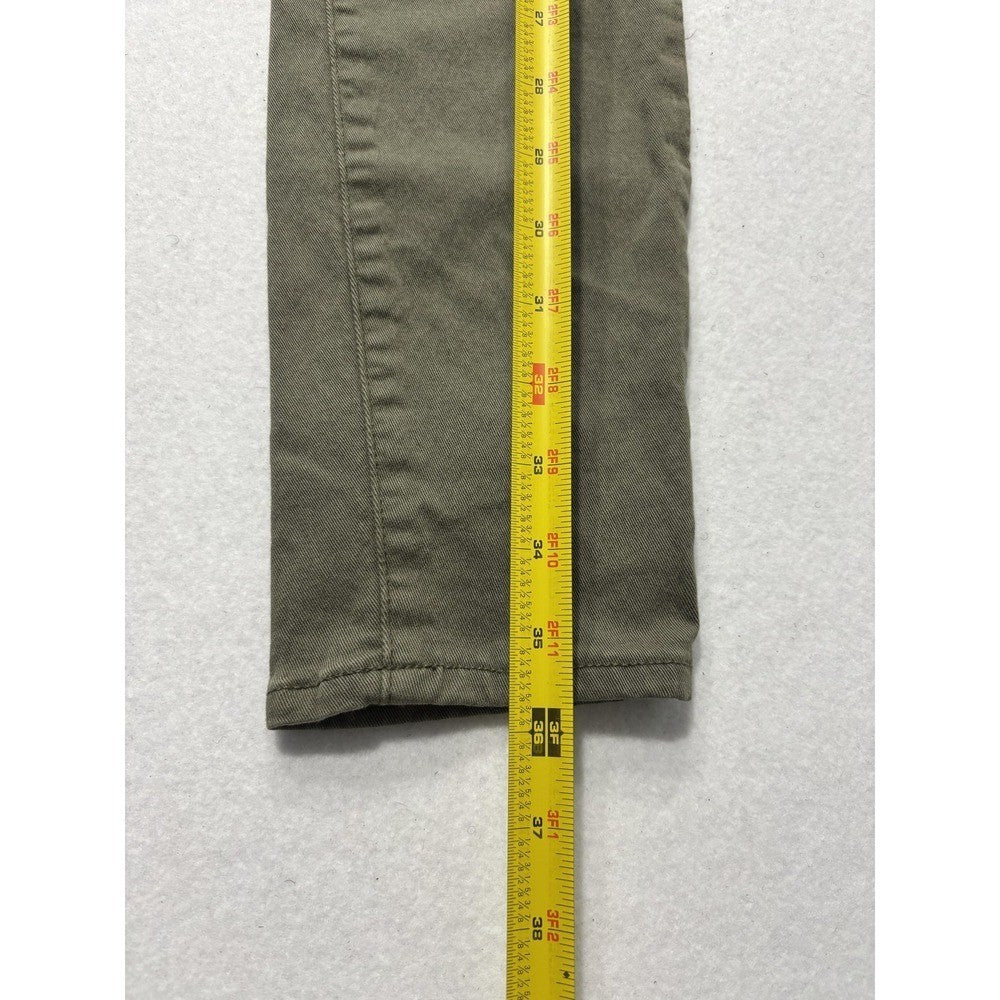 Paige Verdugo Ankle Jeans Womens 30 Green Mid Rise Skinny 30x28 Stretch Denim