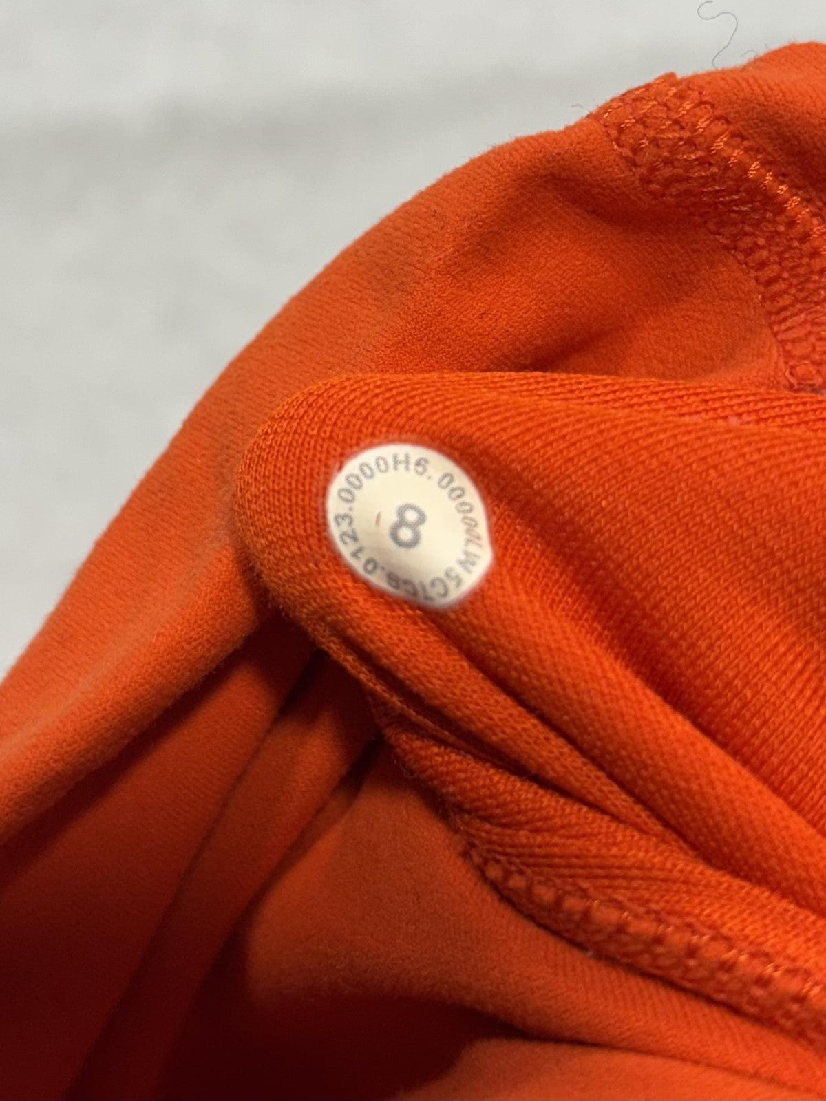 Lululemon Leggings Womens 8 Orange High Rise 25" Inseam Ankle Stretch Yoga