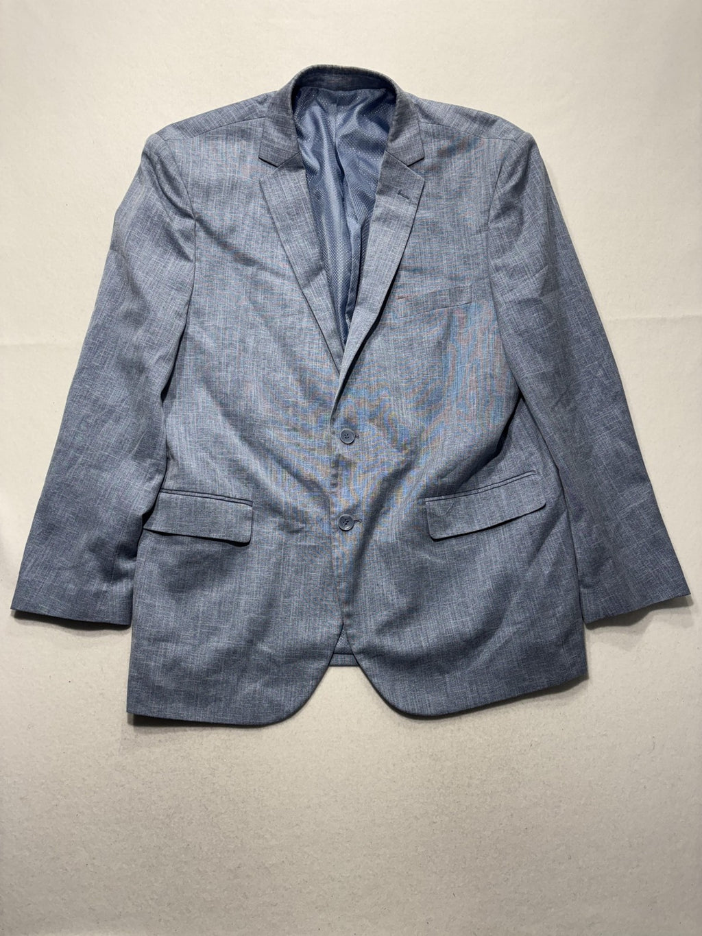 Bocaccio Uomo Sport Coat Mens 44 Blue Stretch Two Button Blazer Notch Lapel