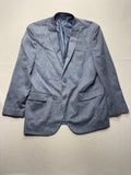 Bocaccio Uomo Sport Coat Mens 44 Blue Stretch Two Button Blazer Notch Lapel