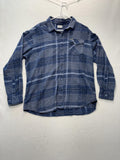 Columbia Shirt Mens Large Blue Plaid Flannel Long Sleeve Button Up Casual