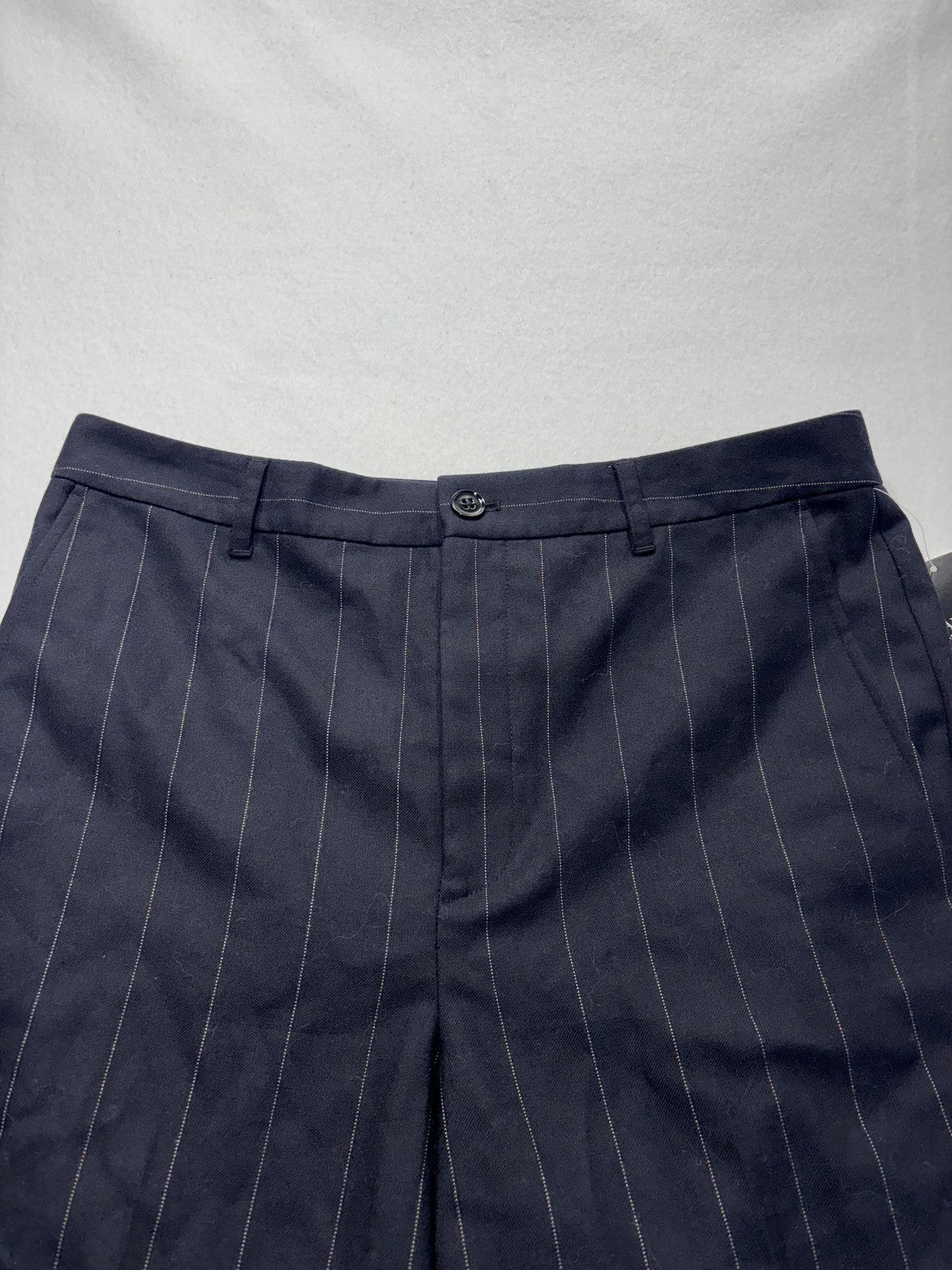 Lauren Ralph Lauren Dress Pants Womens 12 Black Pinstripe Straight Leg Twill