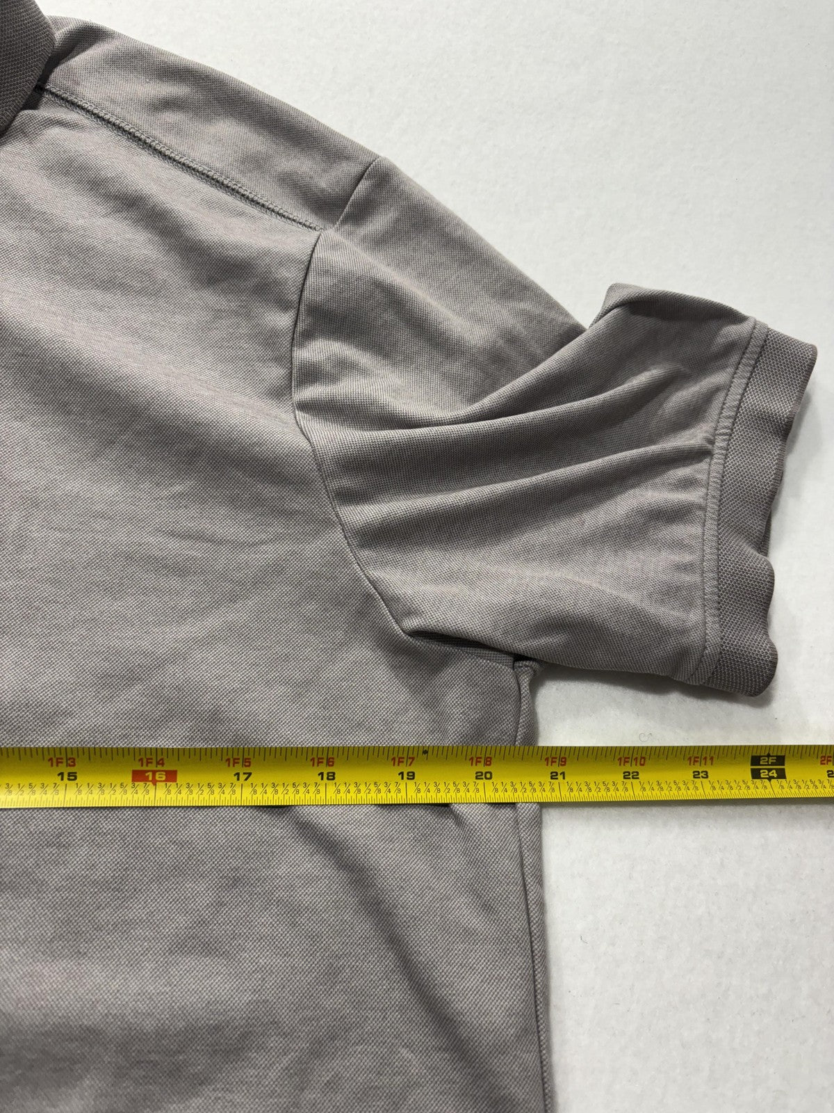 Tommy Bahama Polo Shirt Mens Large Gray Cotton Blend Short Sleeve Logo Casual