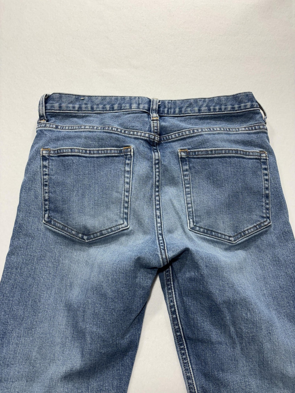 Everlane Jeans Womens 29 Blue Medium Wash Straight Leg Mid Rise Stretch 29x27.5