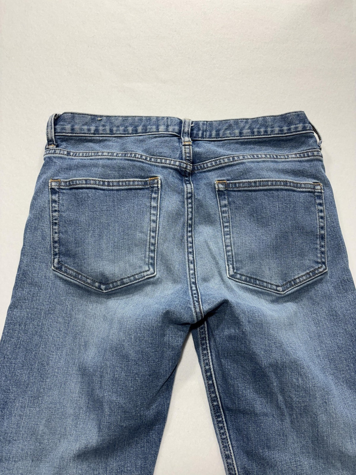 Everlane Jeans Womens 29 Blue Medium Wash Straight Leg Mid Rise Stretch 29x27.5