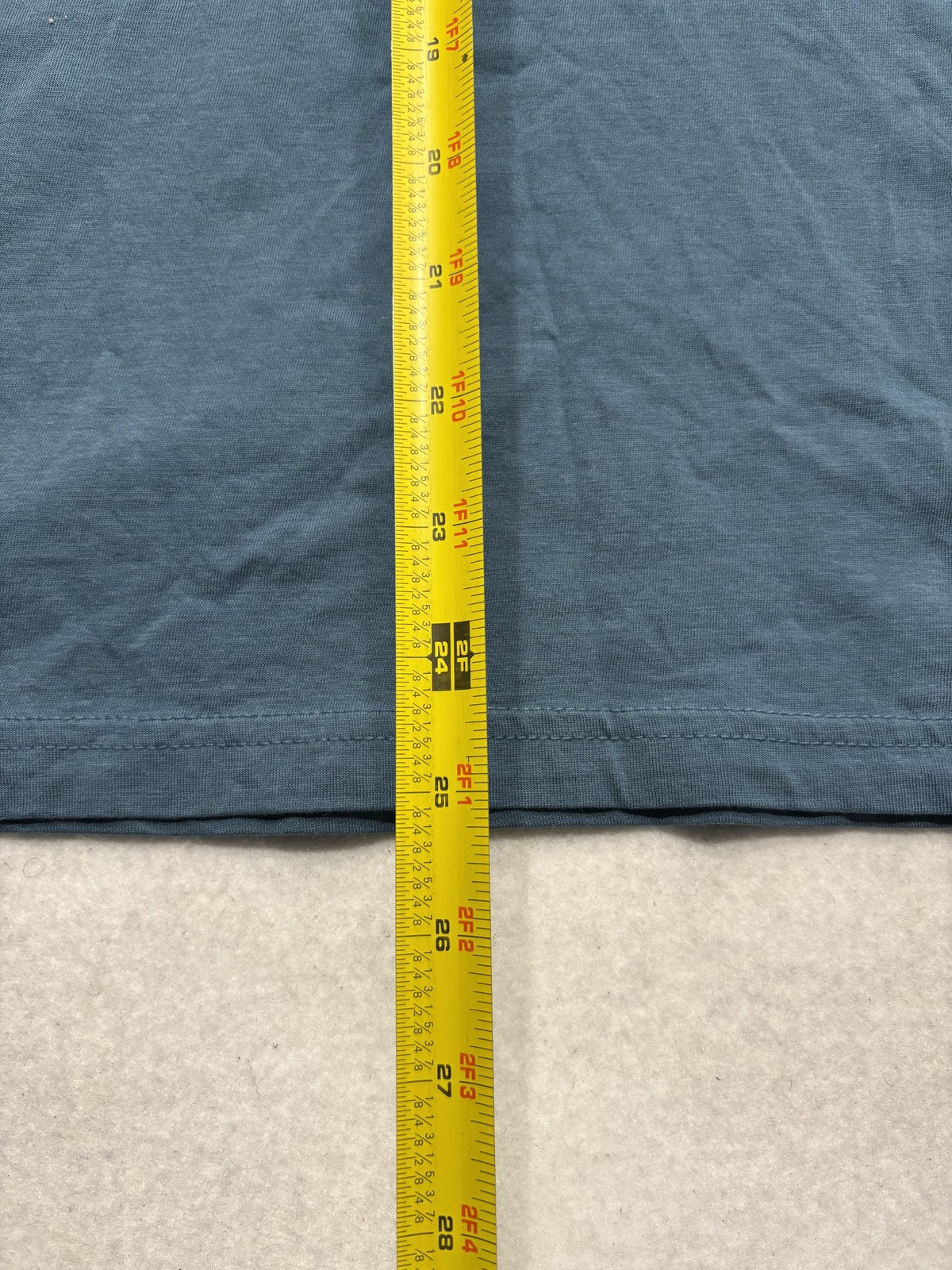 H&M Essentials Shirt Mens Small Blue No 7 Regular Fit Crew Neck Cotton Tee