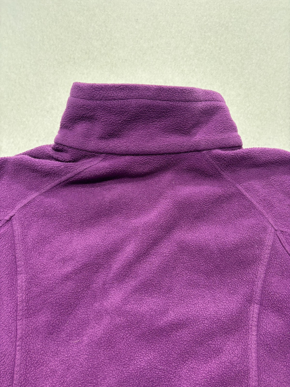 Columbia Jacket Womens Large Purple Fleece Full Zip Stand Collar Pockets Outdoor