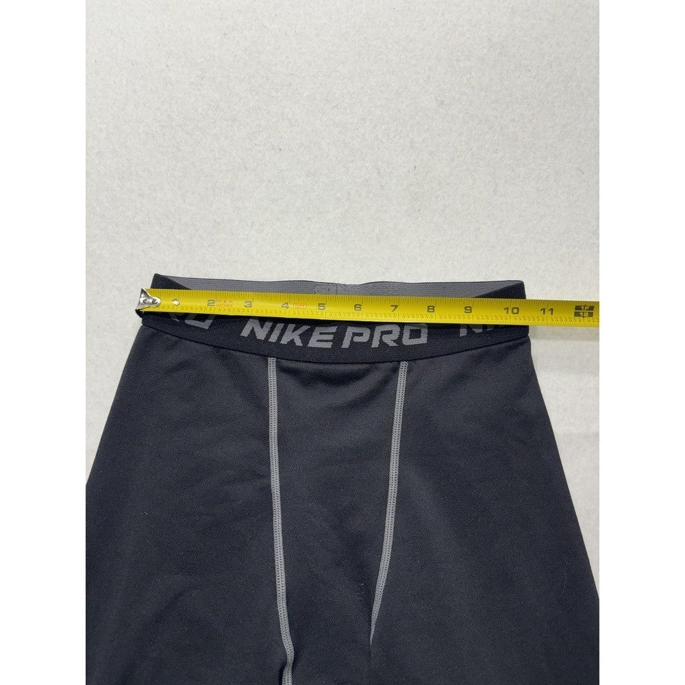 Nike Pro Compression Leggings Boys Large 14-16 Black NikeFIT Running Athletic