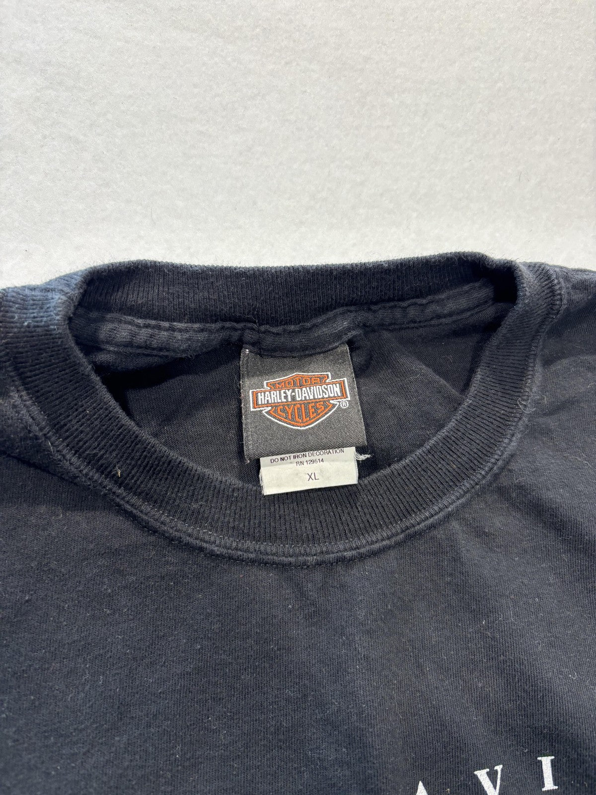 Vintage Harley-Davidson Shirt Mens XL Black Chunky River Meridian MS 2000s USA