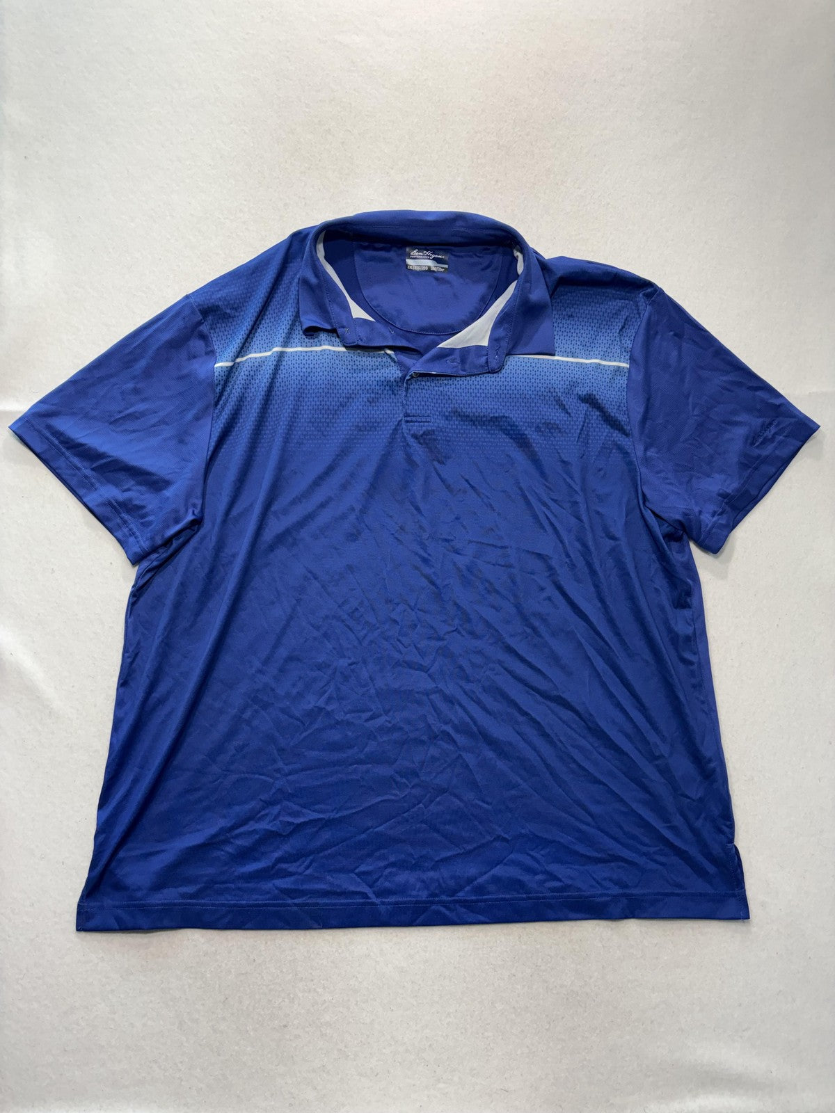 Ben Hogan Performance Polo Shirt Mens 2XL Blue Mesh Golf Short Sleeve Athletic