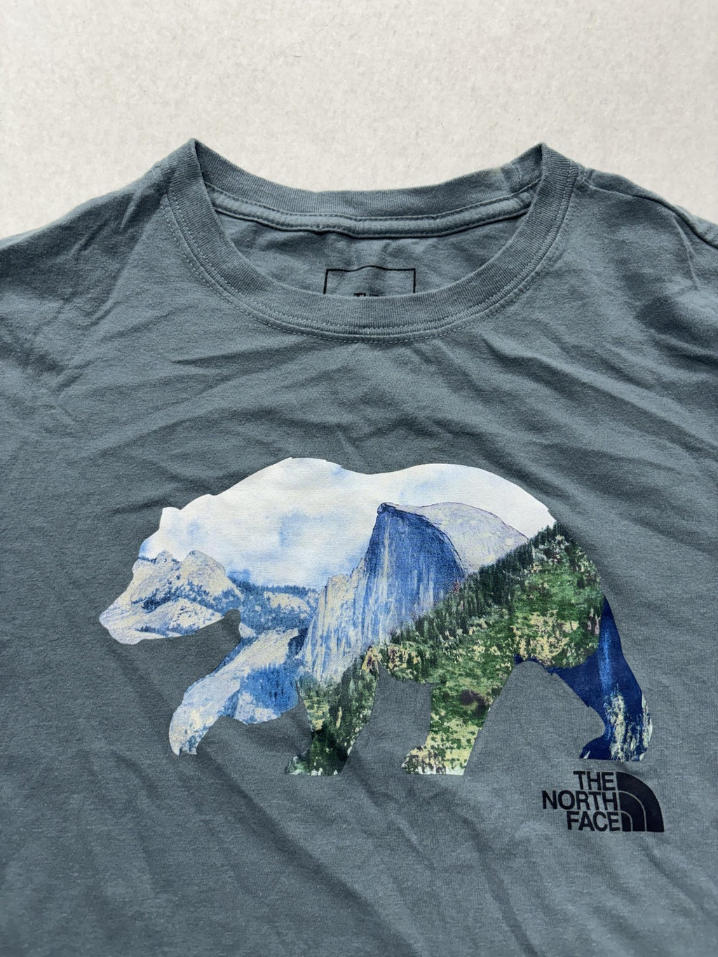 The North Face Shirt Womens Large Blue Bear Yosemite Graphic Tee