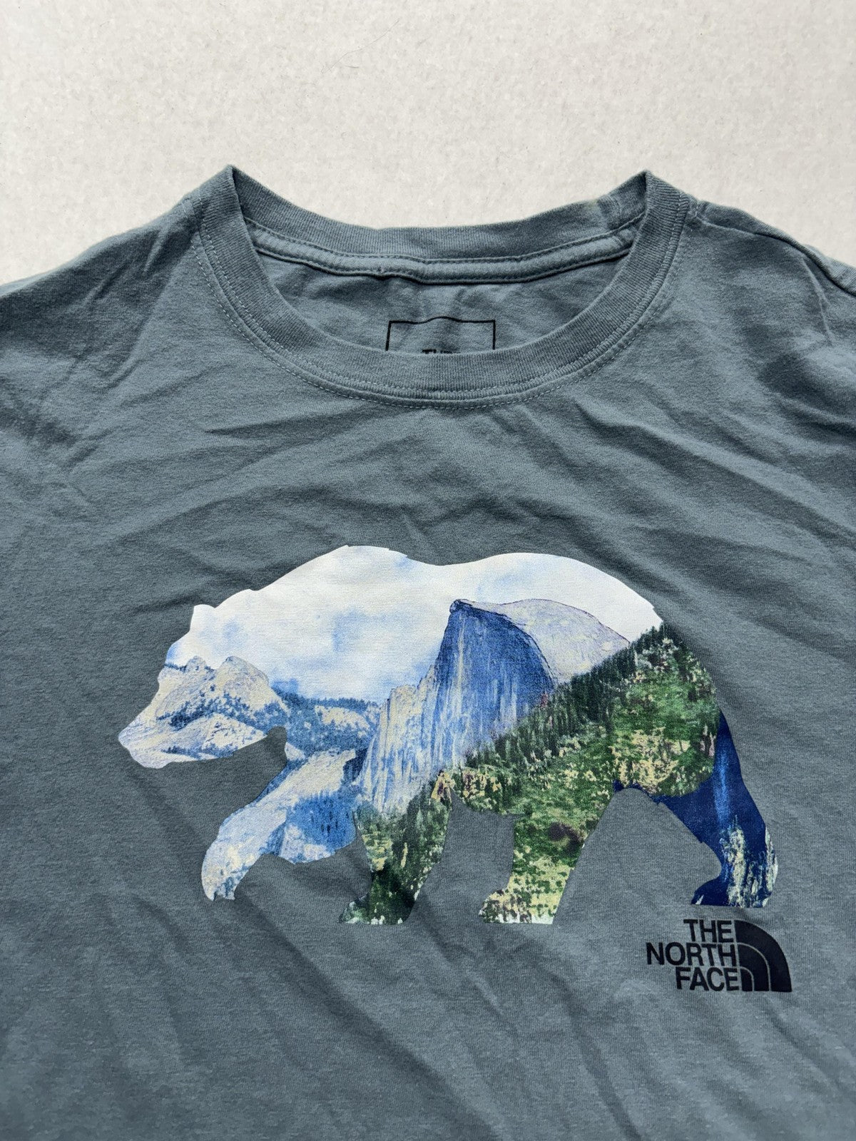 The North Face Shirt Womens Large Blue Bear Yosemite Graphic Tee