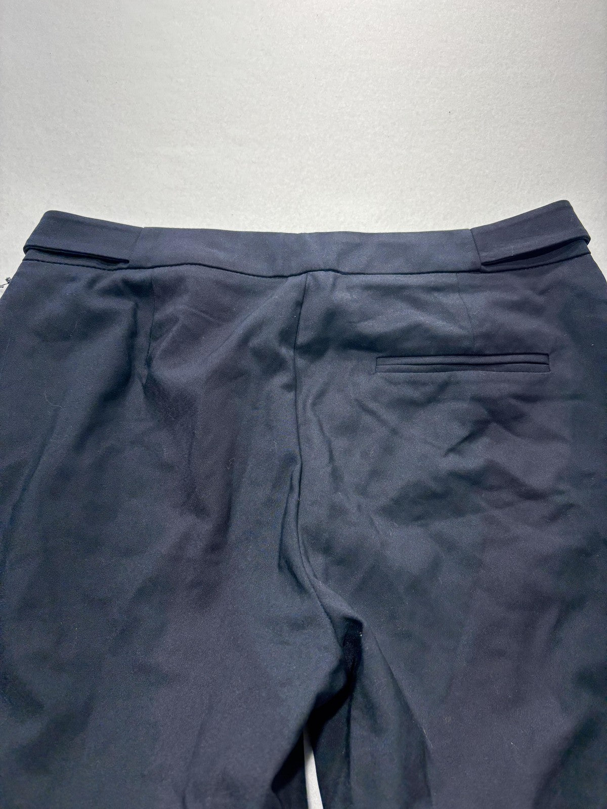 Ivanka Trump Dress Pants Womens 2 Blue Twill Slim Ankle Zip Gold Zip Career Work