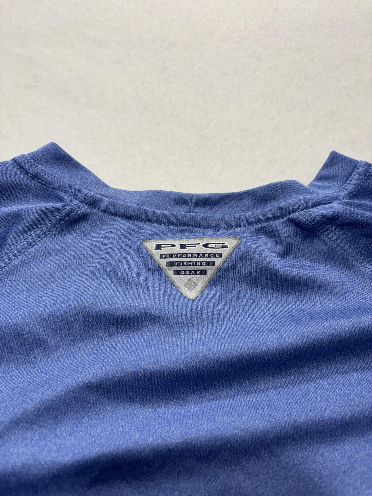 Columbia PFG Omni-Shade Shirt Mens Medium Blue Long Sleeve Tee Lightweight