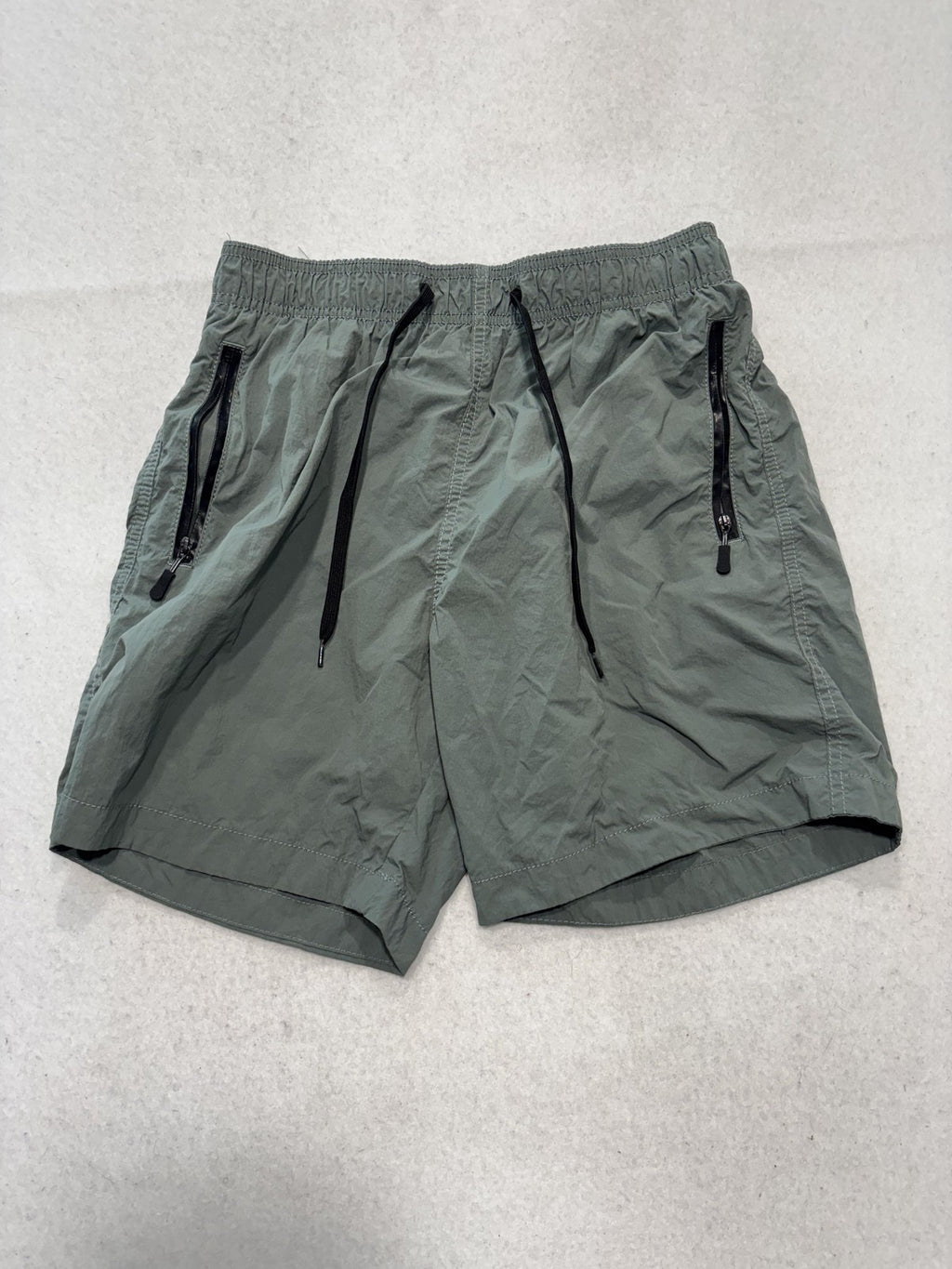 H&M Swim Shorts Mens Small Green Elastic Waist Mesh Lined Quick Dry Pockets