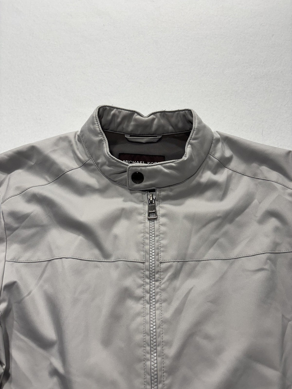 Michael Kors Jacket Mens Medium Gray Travel Engineered Full Zip Windbreaker