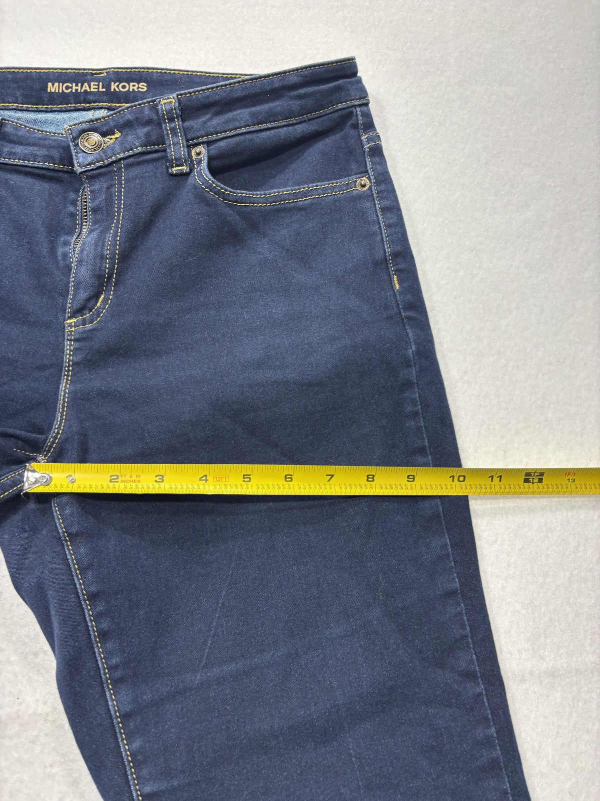 Michael Kors Izzy Skinny Jeans Womens 10 Blue Dark Wash Mid Rise Stretch 32x28