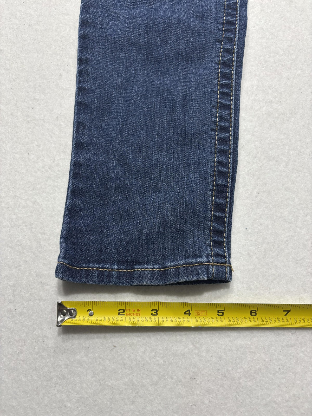 Seven7 Jeans Womens 16 Blue Medium Wash Mid Rise Straight Stretch 34x31